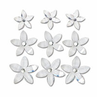 Queen and Company - Self Adhesive Twinkle Blooms - White