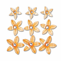 Queen and Company - Self Adhesive Twinkle Blooms - Orange