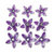 Queen and Company - Self Adhesive Twinkle Blooms - Purple