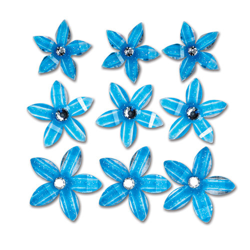 Queen and Company - Self Adhesive Twinkle Blooms - Blue