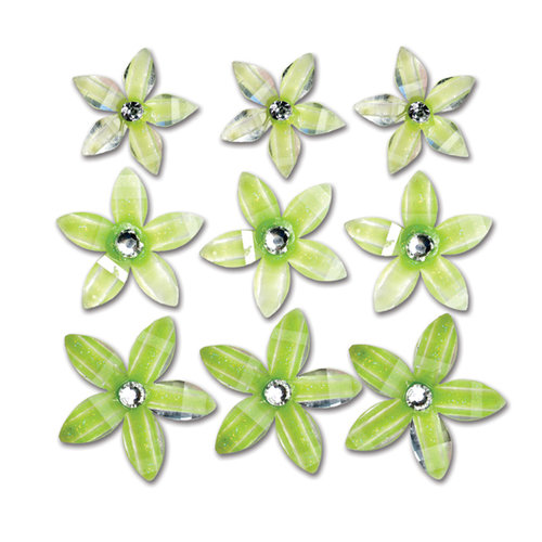 Queen and Company - Self Adhesive Twinkle Blooms - Green