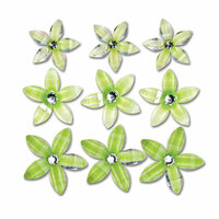 Queen and Company - Self Adhesive Twinkle Blooms - Green