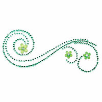 Queen and Company - Bling - Twinkle Motifs - Self Adhesive Rhinestones - Green