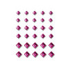 Queen and Company - Bling - Self Adhesive Rhinestones - Princess Cut - Dark Pink