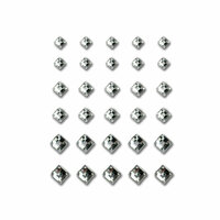 Queen and Company - Bling - Self Adhesive Rhinestones - Princess Cut - Clear