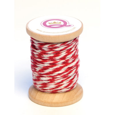Queen and Company - Twine Spool - Red and White