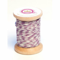 Queen and Company - Twine Spool - Purple and White