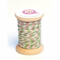 Queen and Company - Kids Collection - Twine Spool - Girl - Pink Green and White