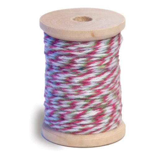 Queen and Company - Twine Spool - Hot Pink White and Green