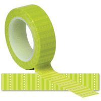 Queen and Company - Girl Collection - Trendy Tape - Green Stripes