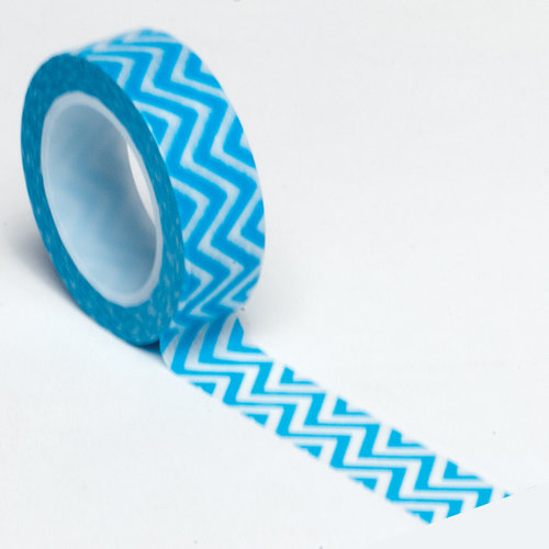 Queen and Company - Trendy Tape - Small Chevron Blue