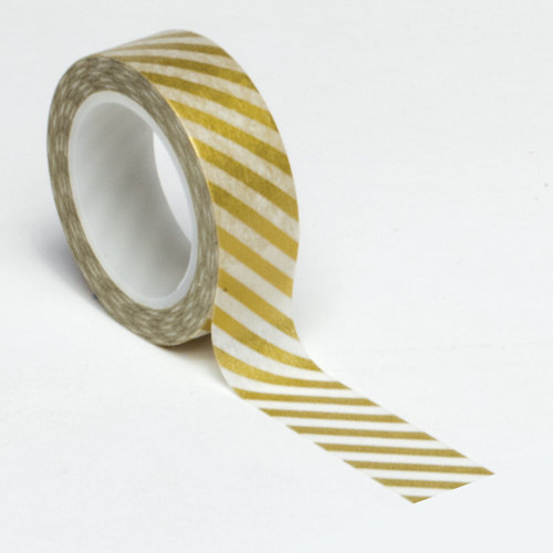 Queen and Company - Trendy Tape - Diagonal Stripe Gold