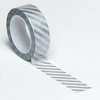 Queen and Company - Trendy Tape - Diagonal Stripe Silver