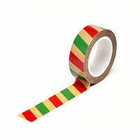 Queen and Company - Trendy Tape - Kraft - Christmas Stripe