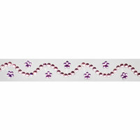 Queen and Company - Kids Collection - Twinkle Border - Self Adhesive Rhinestone Border - Girly Purple