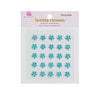 Queen and Company - Candy Shoppe Collection - Self Adhesive Twinkle Flowers - Turquoise