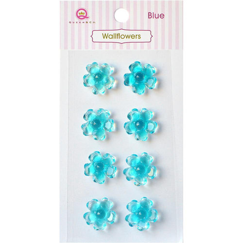 Queen and Company - Bling - Self Adhesive Rhinestones - Wallflowers - Blue