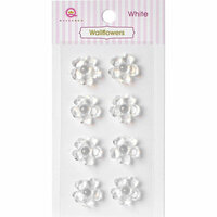 Queen and Company - Bling - Self Adhesive Rhinestones - Wallflowers - White