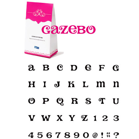 QuicKutz - Cookie Cutter Dies - Mini Unicase Alphabet Set - Gazebo, CLEARANCE