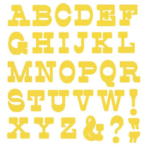 We R Memory Keepers - Die Cutting Template - Mini Alphabet - Lemon Drop