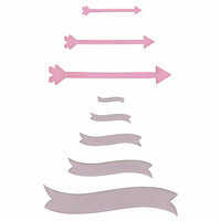 Lifestyle Crafts - Die Cutting Template - Banners and Arrows