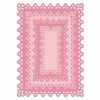 Lifestyle Crafts - Quickutz - Die Cutting Template - Nesting Doily Rectangles