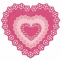 Lifestyle Crafts - Die Cutting Template - Nesting Doily Hearts