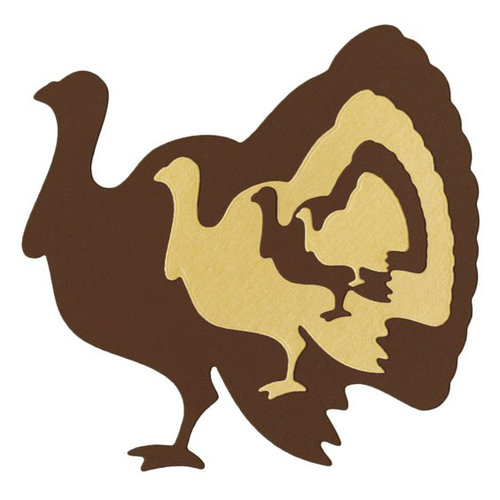 Lifestyle Crafts - Die Cutting Template - Nesting Turkeys
