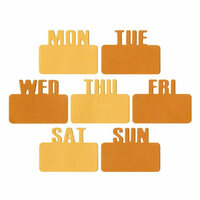 Lifestyle Crafts - QuicKutz - Die Cutting Template - Days of the Week Tab