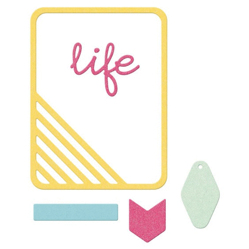 Lifestyle Crafts - Pocket Scrap - Die Cutting Template - Life