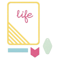 Lifestyle Crafts - Pocket Scrap - Die Cutting Template - Life