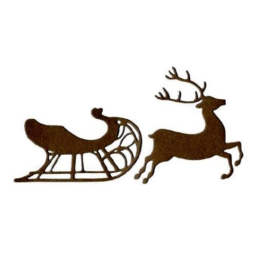 Lifestyle Crafts - Die Cutting Template - Christmas - Sleigh and Reindeer