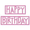 Lifestyle Crafts - Die Cutting Template - Happy Birthday