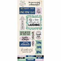 Quick Quotes - Dusty Road Collection - Die Cut Cardstock Stickers