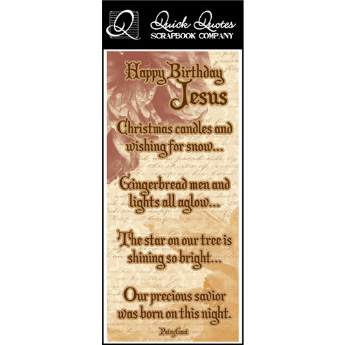 Quick Quotes - Christmas Collection - Color Vellum Quote Strip - Happy Birthday Jesus