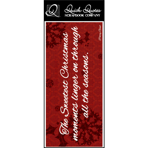 Quick Quotes - Christmas Collection - Color Vellum Quote Strip - Sweetest Christmas