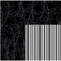 Quick Quotes - Paint it Black Collection - 12 x 12 Double Sided Paper - Fall Branches, CLEARANCE