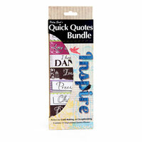 Quick Quotes - Bundle of Quotes and Phrases - Cardstock and Vellum Quote Strips - Inspire