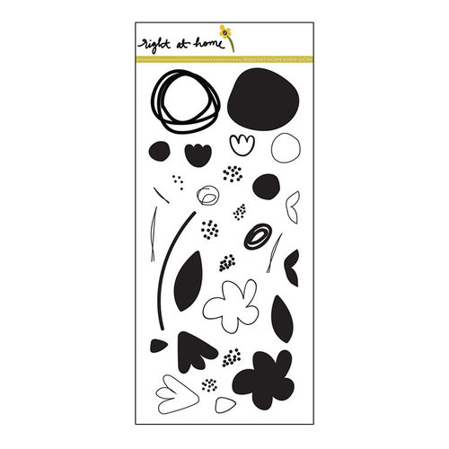 Right At Home - Clear Acrylic Stamps - Abstract Florals