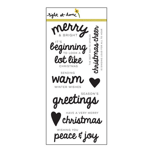 Right At Home - Clear Acrylic Stamps - Christmas Sentiments