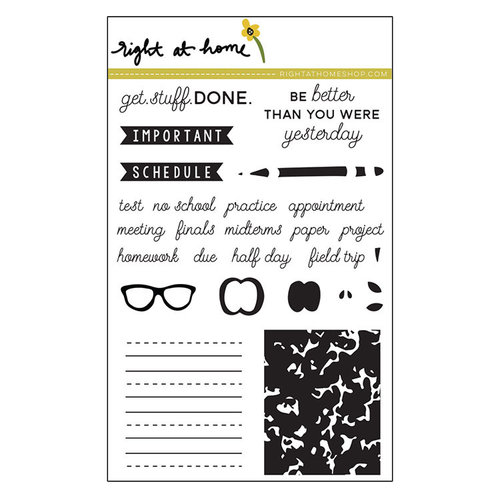 Right At Home - Clear Acrylic Stamps - Back to School Planner