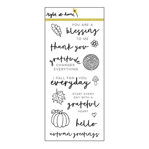 Right At Home - Clear Acrylic Stamps - Grateful Heart