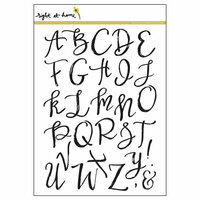 Right At Home - Clear Acrylic Stamps - Brushstroke Alphabet Uppercase