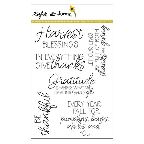 Right At Home - Clear Acrylic Stamps - Be Thankful