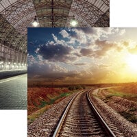 Reminisce - All Aboard Collection - 12 x 12 Double Sided Paper - Into the Sunset