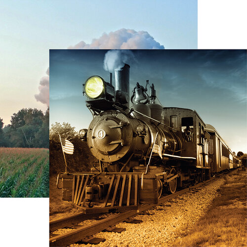Reminisce - All Aboard Collection - 12 x 12 Double Sided Paper - American Classic