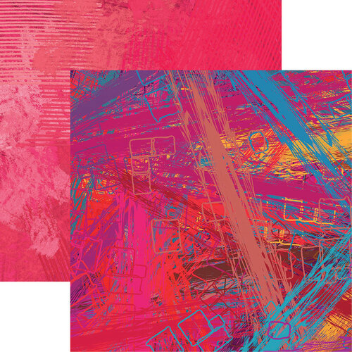 Reminisce - Abstract Strokes Collection - 12 x 12 Double Sided Paper - Two