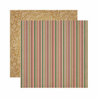 Reminisce - A Christmas Story Collection - 12 x 12 Double Sided Paper - Christmas Stripe
