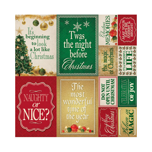 Reminisce - A Christmas Story Collection - 12 x 12 Cardstock Stickers - Poster