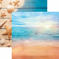 Reminisce - All Inclusive Vacation Collection - 12 x 12 Double Sided Paper - Caribbean Beach